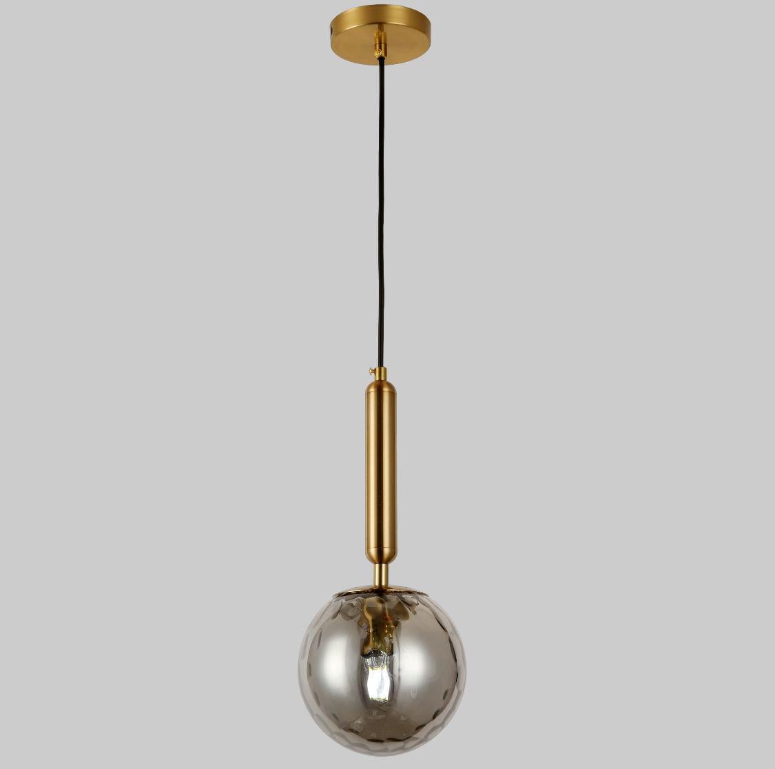 Подвес со стеклянным плафоном 916-04-1 BK Бронзовый