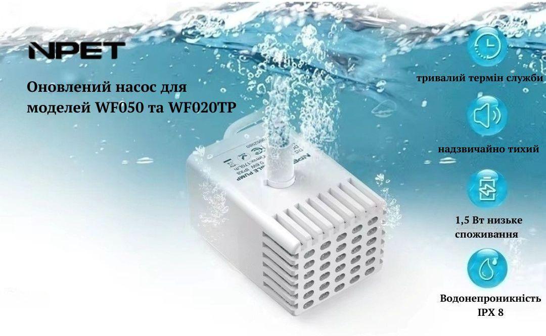 Поилка фонтан для кошек и собак NPET WF050 1,5 л с фильтром Прозрачный (1456288345) - фото 7 Поилка фонтан для кошек и собак NPET WF050 1,5 л с фильтром Прозрачный (1456288345) - фото 7