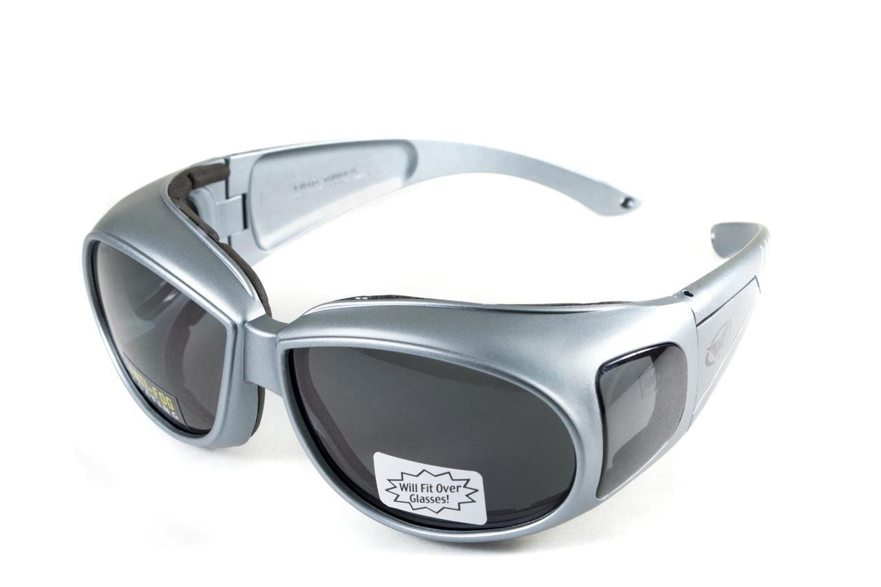 Окуляри захисні з ущільнювачем Global Vision Outfitter Metallic Anti-Fog в сірій оправі Gray