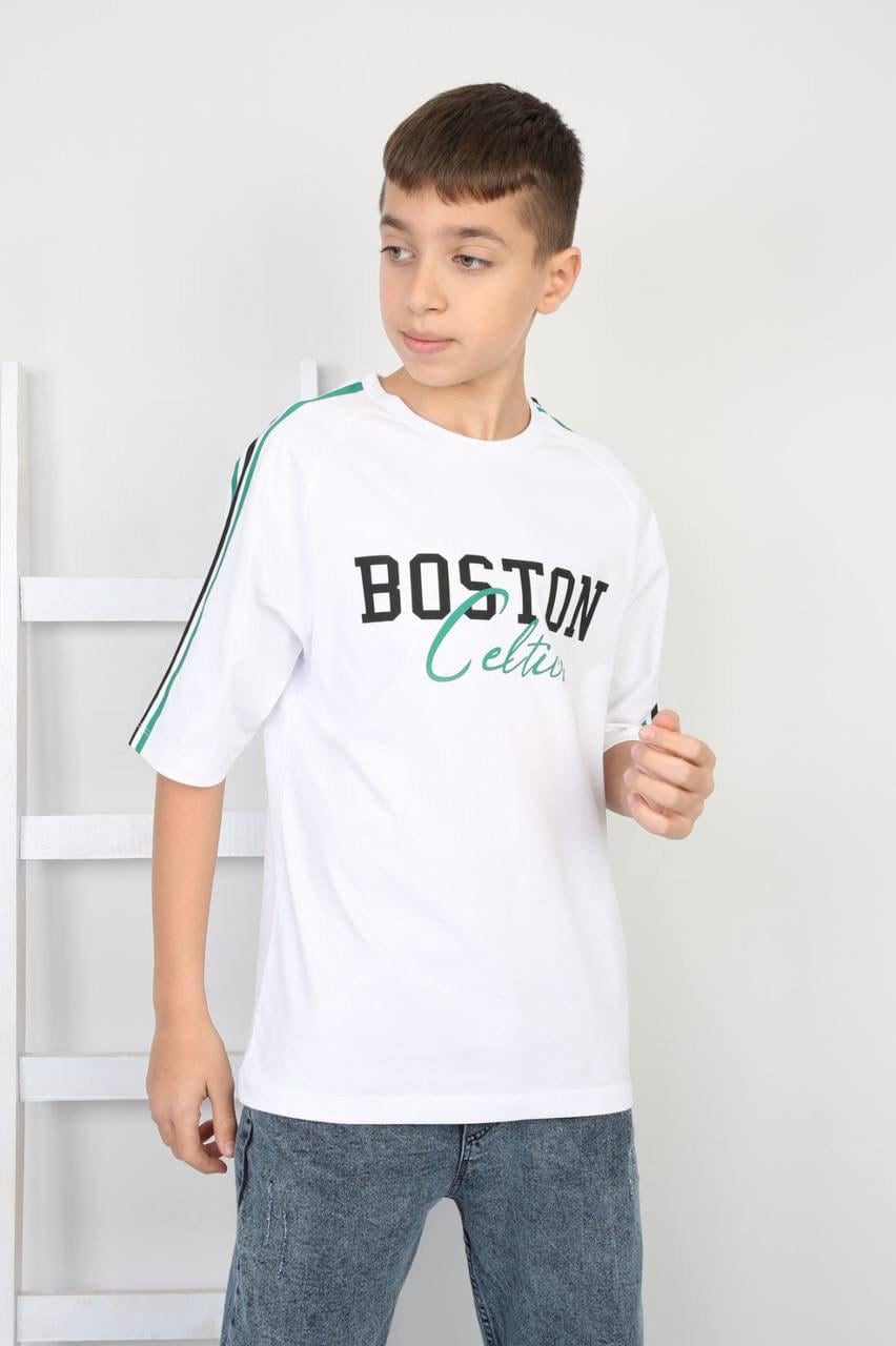 Футболка Benetti для мальчика с принтом 140 см Белый (06451)