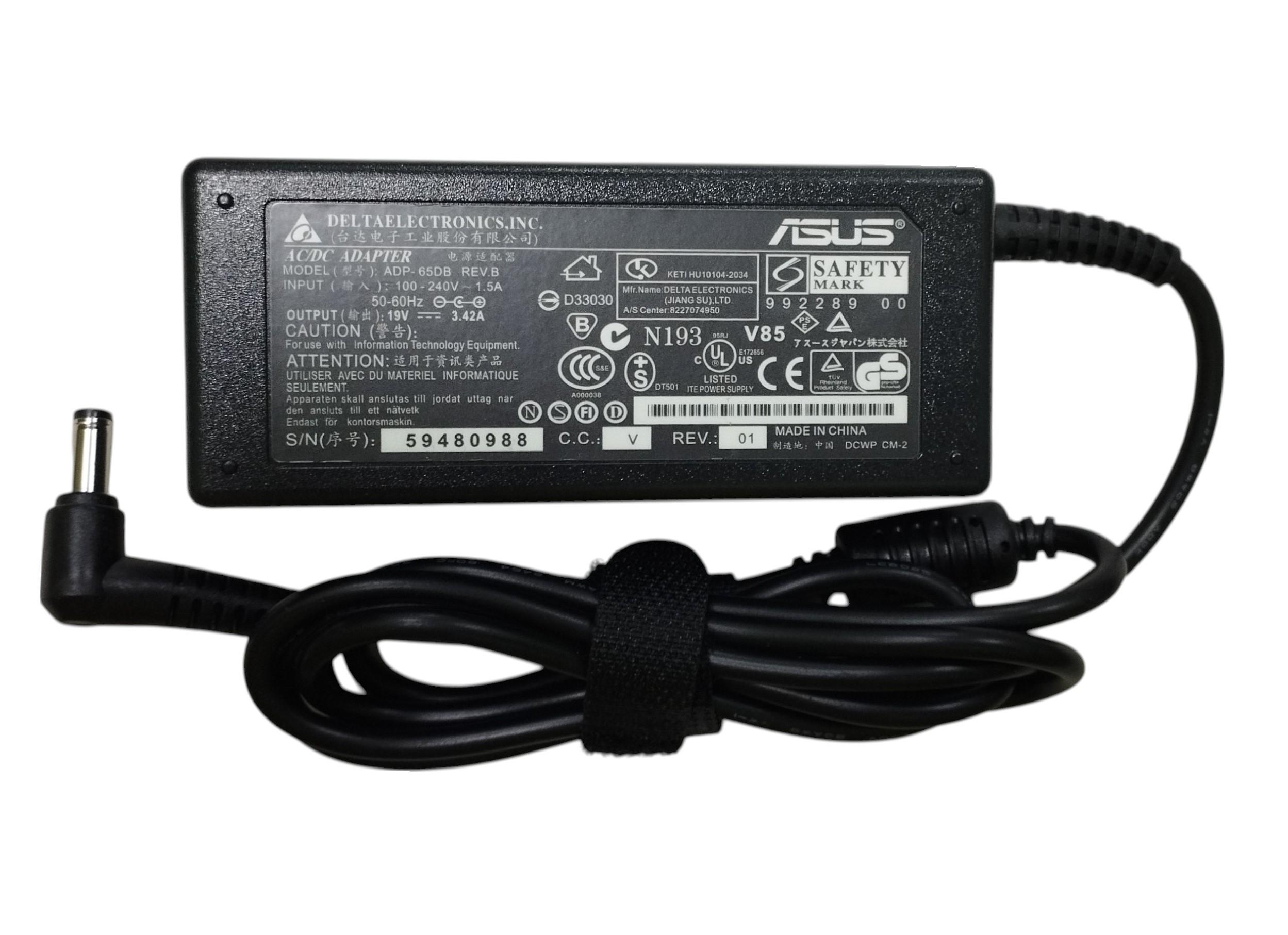 Блок питания для ноутбука Asus 65W 19V 3,42A 5,5 x 2,5 мм (002156)