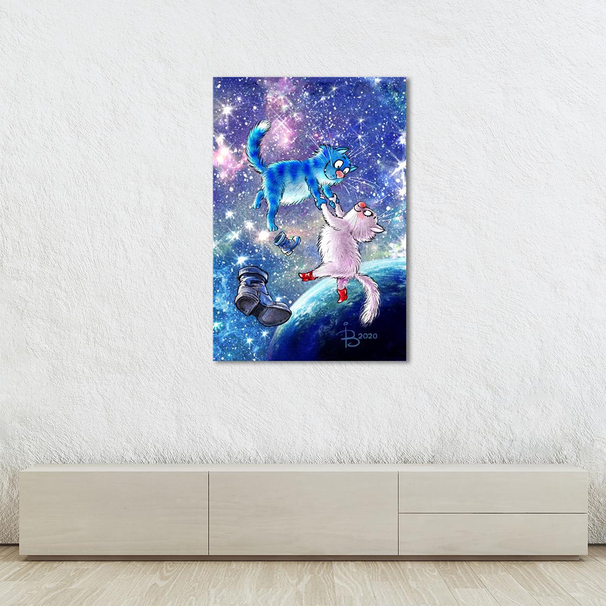 Модульная картина Полет в косм