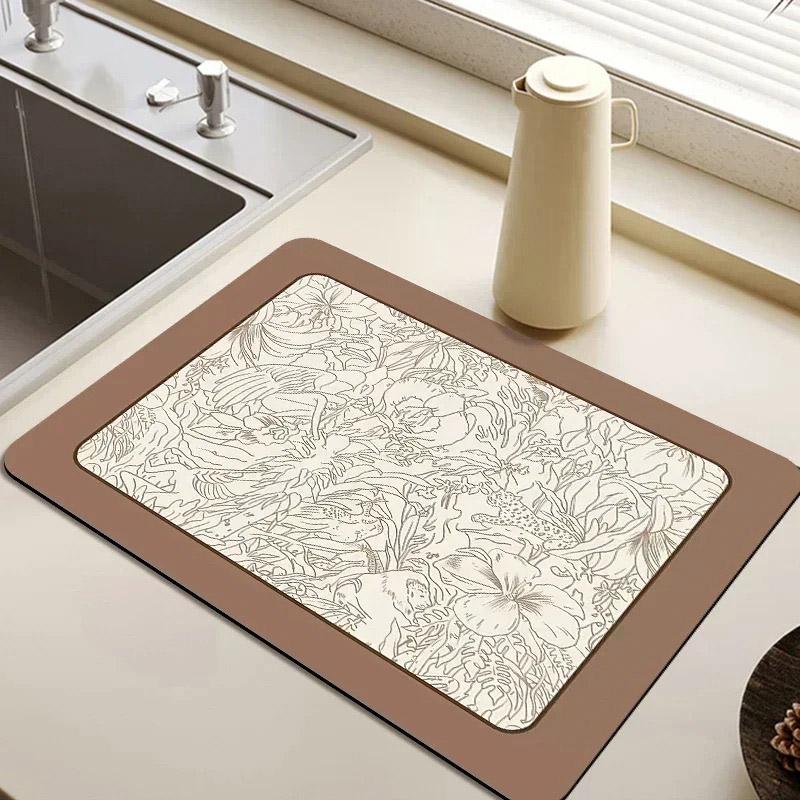 Коврик для сушки посуды Kitchen Drying Mat противоскользящий 40x50 см (230-11-2222)