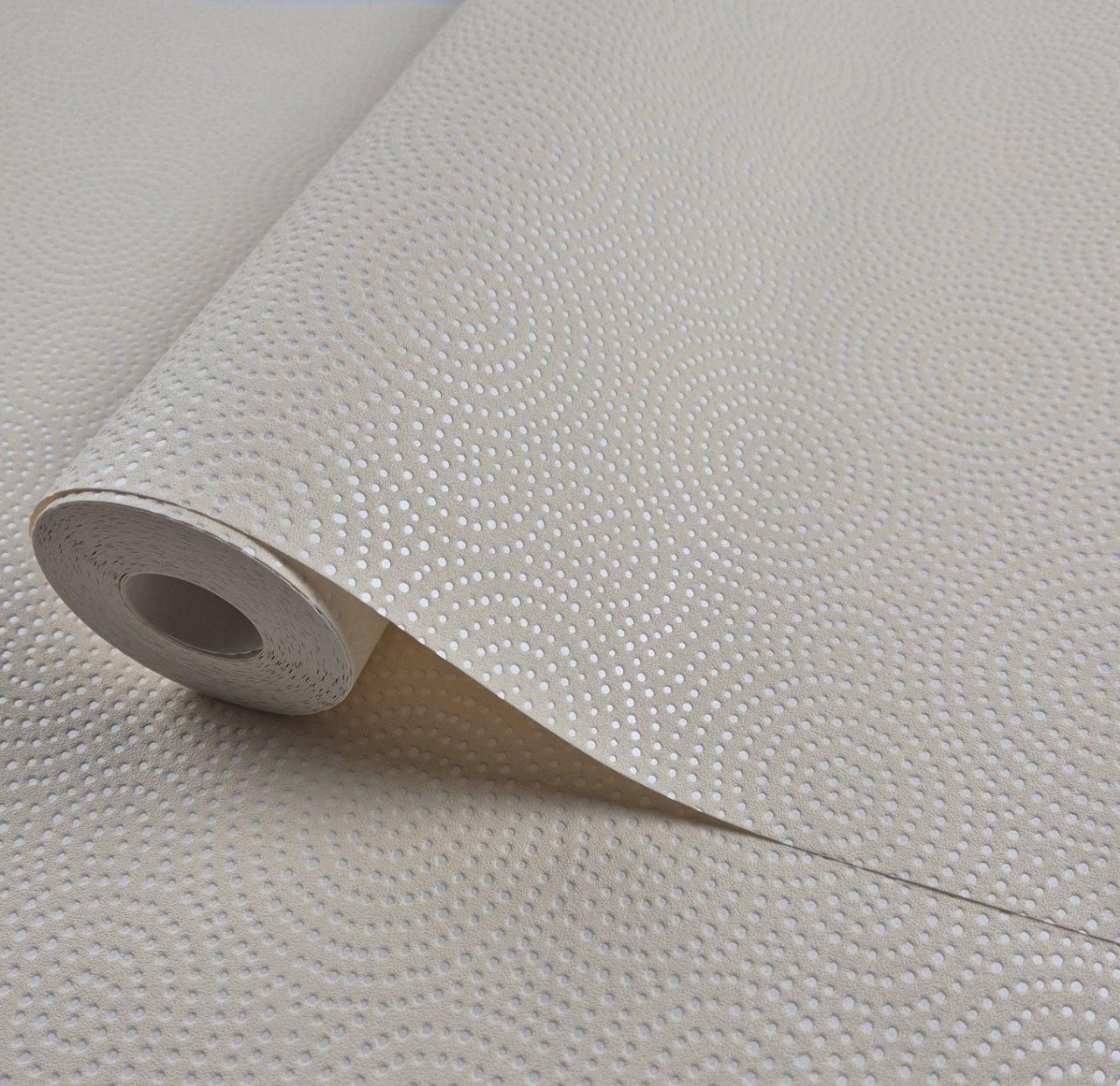 Шпалери вінілові на флізеліні для спальні/вітальні/коридору Marburg 57217 0,53х10,05 м Молочний (2785922107)