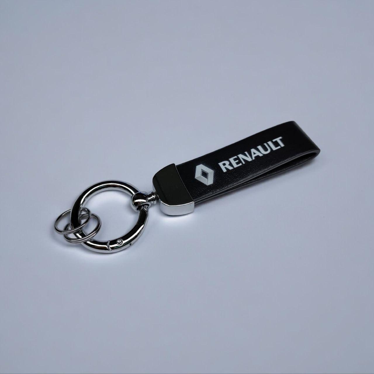 Брелок автомобильный RENAULT кожаный с карабином экокожа/металл (2229597110)