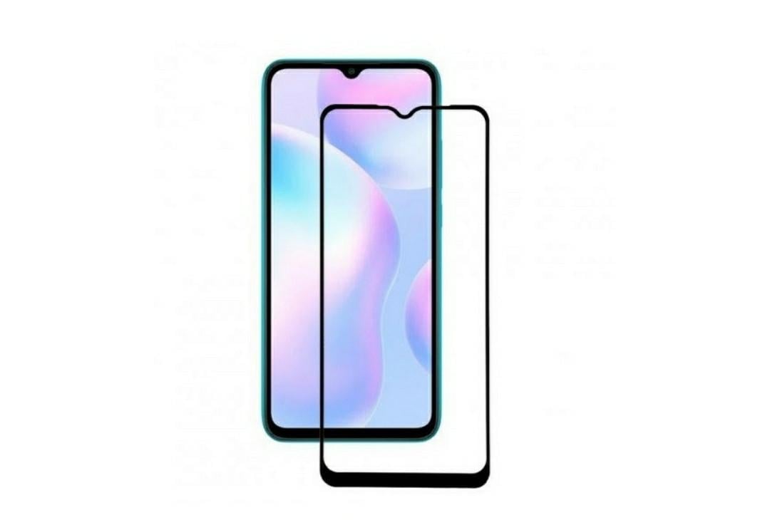 Загартоване захисне скло на Xiaomi Redmi 10A / Чорна рамка