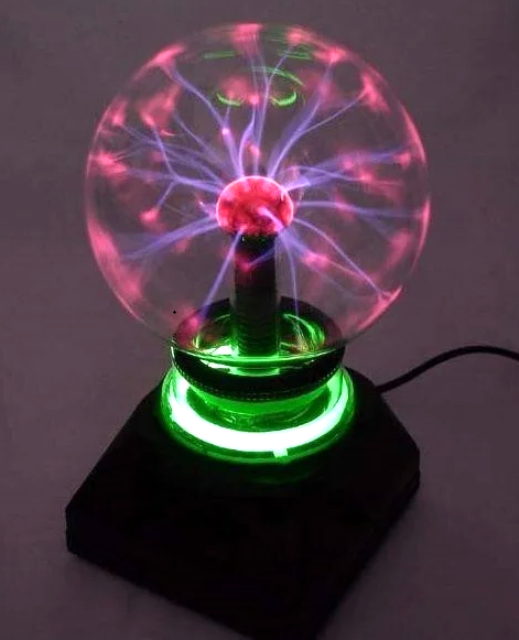 Ночник Plasma ball Плазменная лампа-шар с молниями музыкальный 13 см (1819)