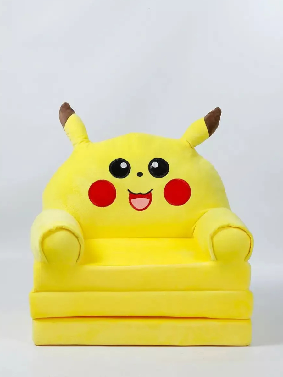 Кресло плюшевое Пикачу раскладное в детскую комнату для детей 120 см Желтый (280001) Кресло плюшевое Пикачу раскладное в детскую комнату для детей 120 см Желтый (280001)