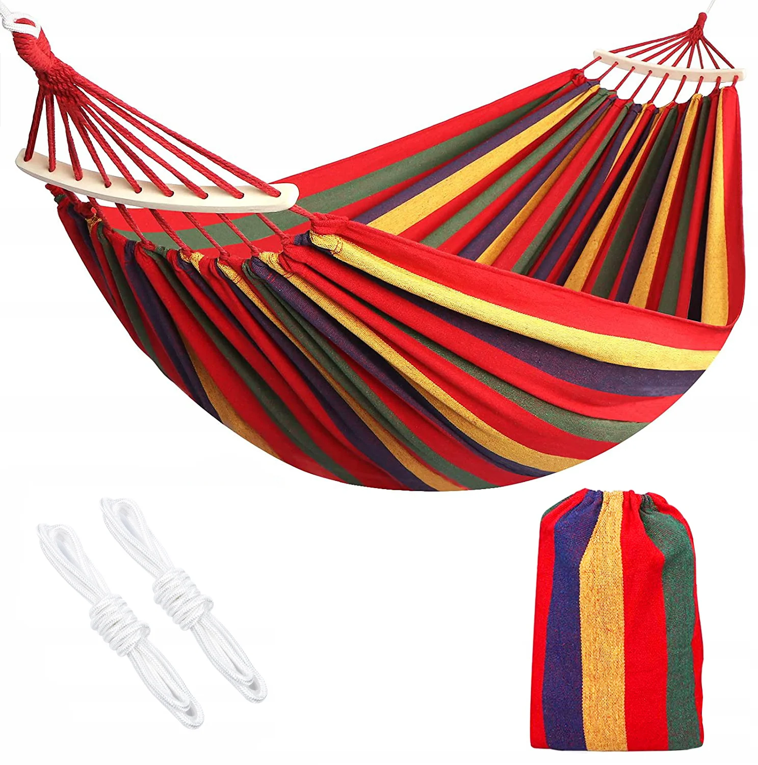 Гамак гавайский с планкой 210х150 см Оранжевый (29433666) - фото 5