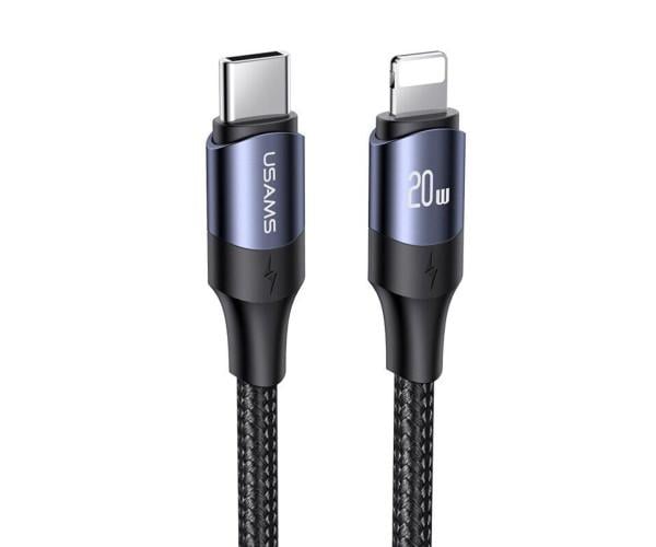 Кабель Data Usams US-SJ522 U71 Type-C-Lightning 20W 2 м Black (06SJ522USB01)