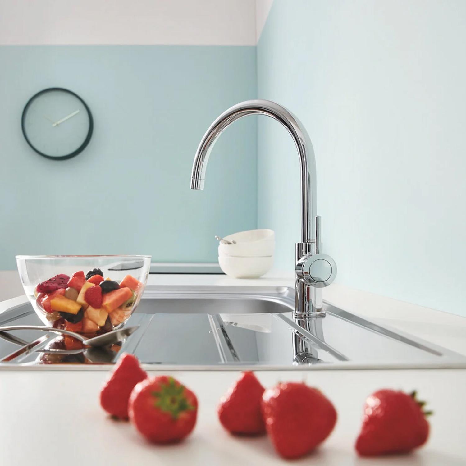 Змішувач для кухні Grohe QuickFix Start 31553001 CV033070 одноважільний Хром (197020) - фото 2