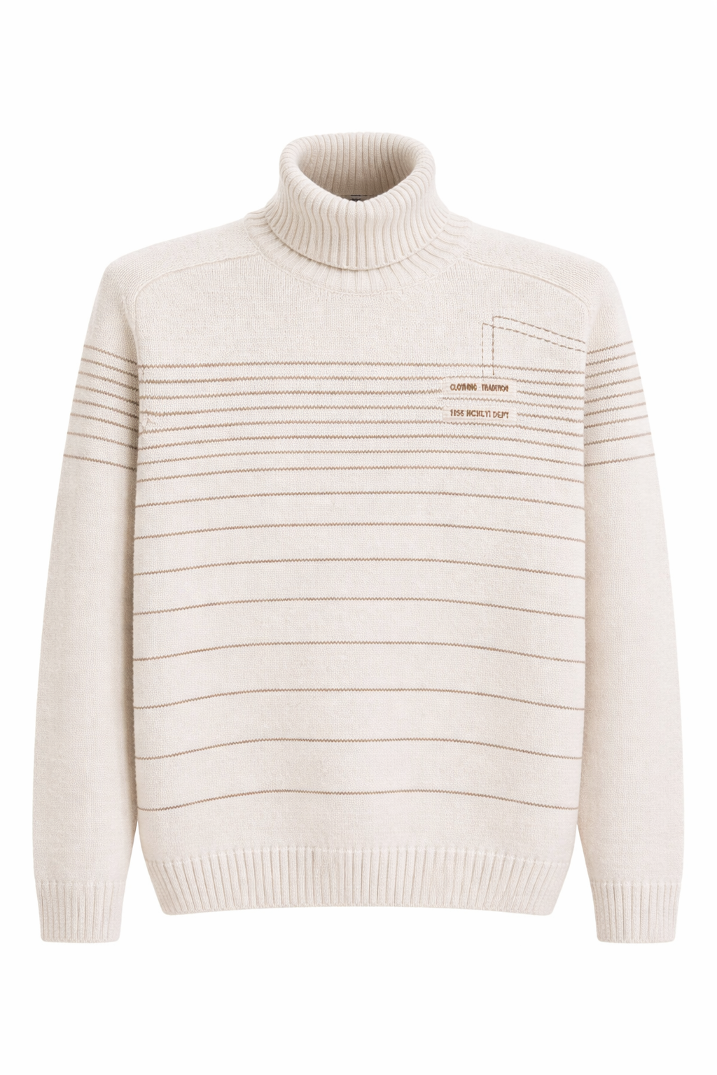 Свитер мужской с воротником-гольфом XL Светло-бежевый (127415) Свитер мужской с воротником-гольфом XL Светло-бежевый (127415)