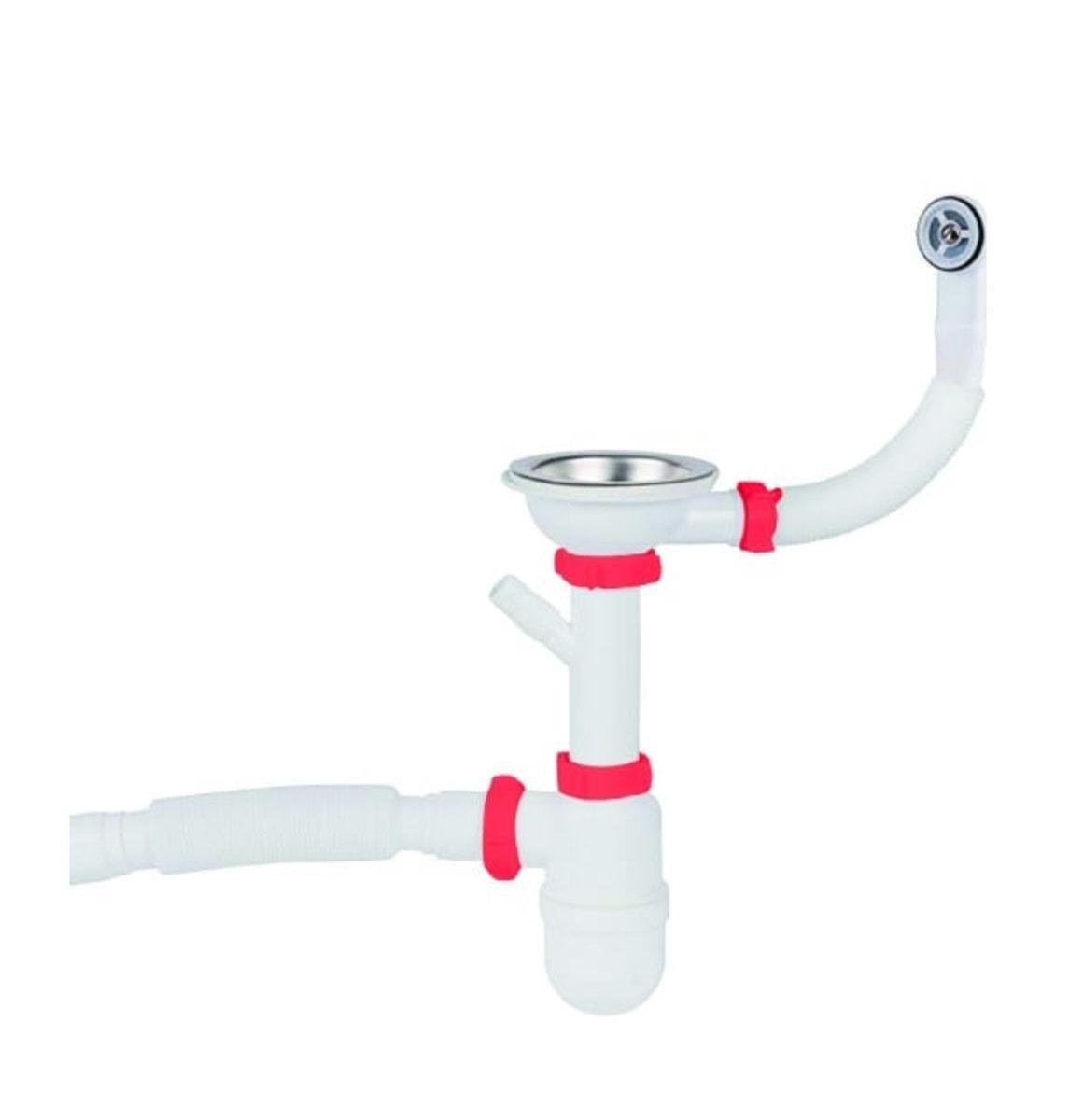 Сифон для кухонной мойки Polmark PM 40 SF 20 07 с резьбовым выпуском/с гофротрубой 40x40/50 мм 3-1/2" 40 мм (24460203)