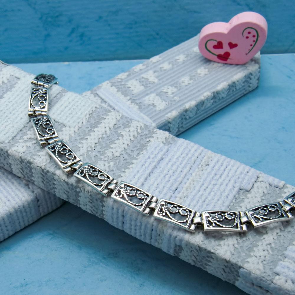 Серебряный браслет Узор (1164330164) - фото 5