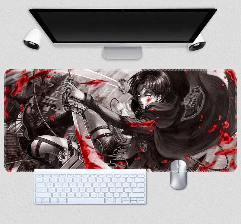 Коврик для мышки с Аниме принтом Attack on Titan 800х300х3 мм (0653)