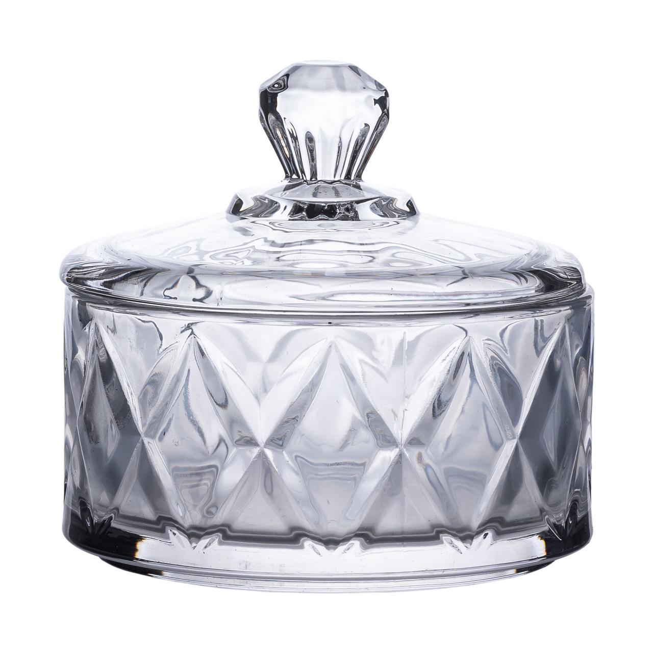 Цукерниця з кришкою скляна 10 см (5966) - фото 3