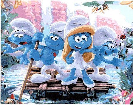 Картина за номерами Brushme Смурфики (GX24288)