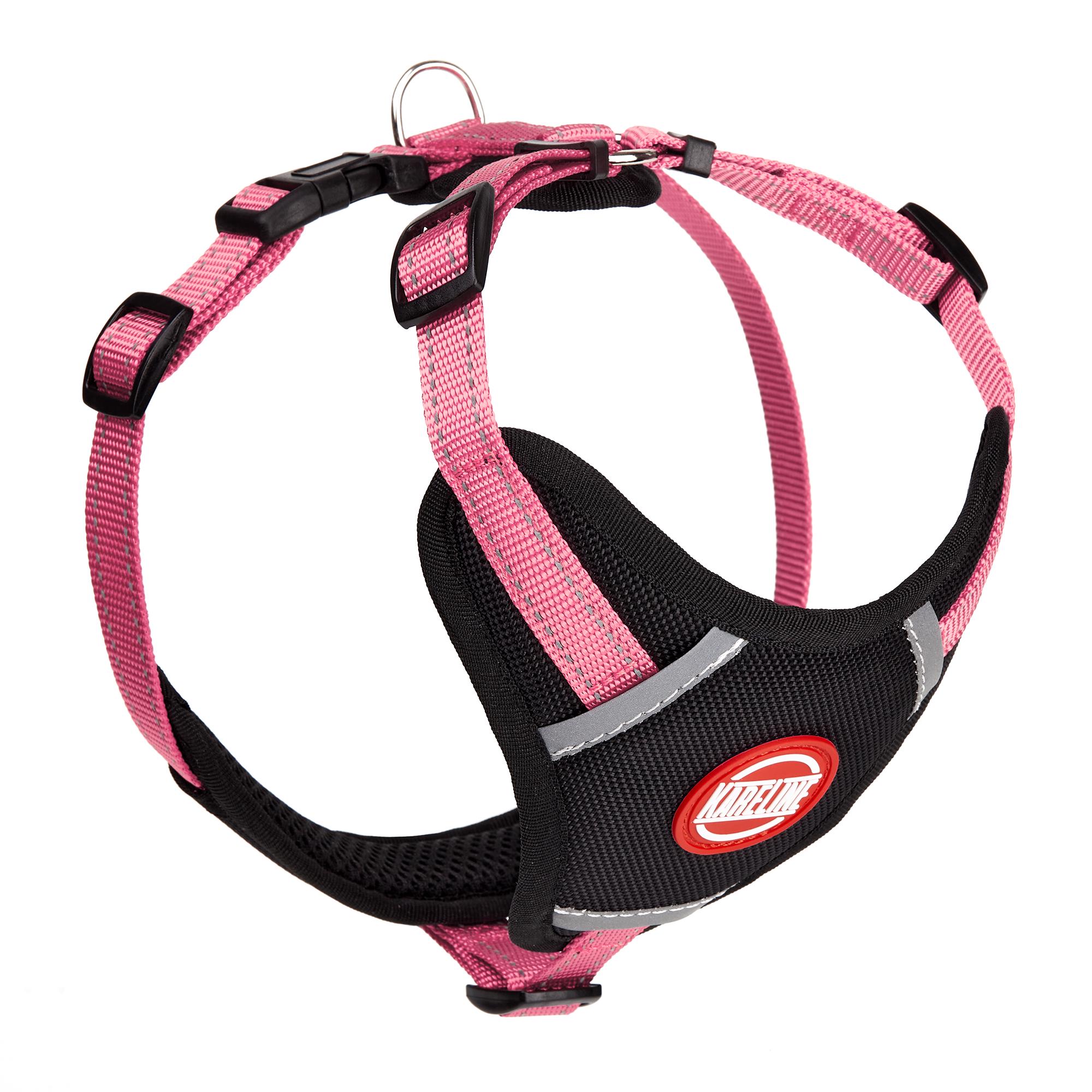 Шлея KareLine з нейлону з пластиковою пряжкою 20 мм А: 400-600 мм В: 500-630 мм Рожевий (0883/4)