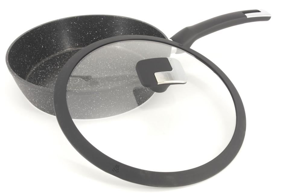 Сковорода глибока A-PLUS 3013 з силіконовою кришкою мармурове покриття 26 см (AWN-00045) Сковорода глибока A-PLUS 3013 з силіконовою кришкою мармурове покриття 26 см (AWN-00045)
