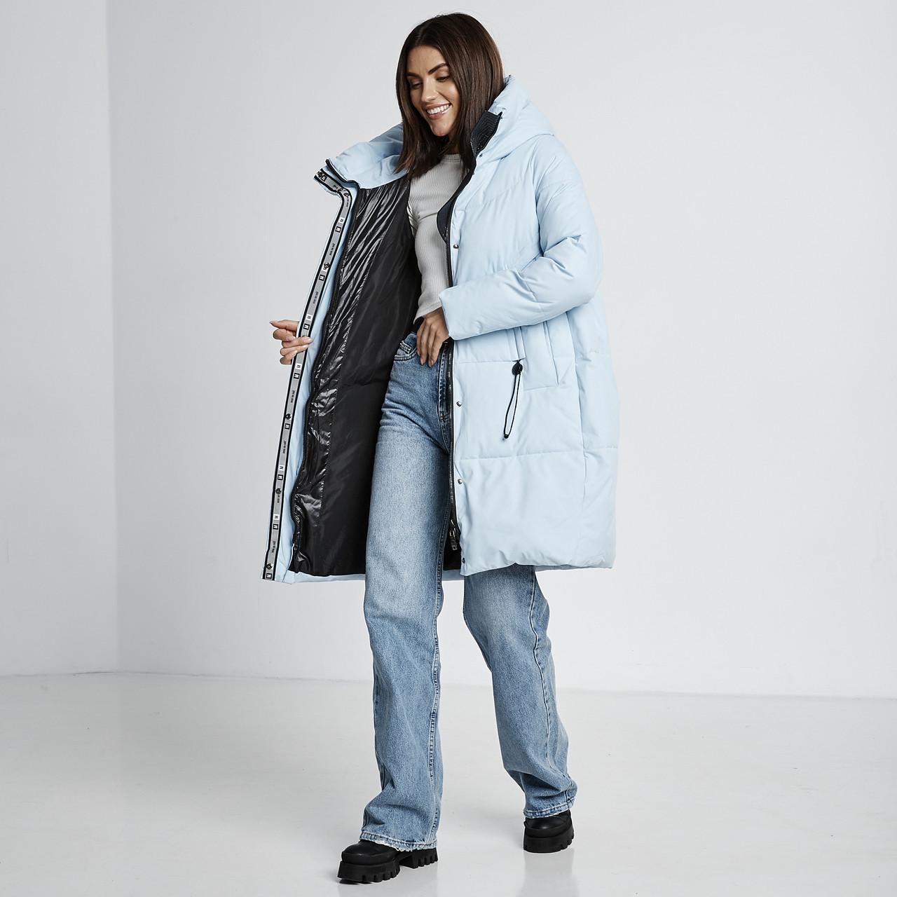 Пуховик зимний Oversize 90 см Fodarlloy M Голубой - фото 3 Пуховик зимний Oversize 90 см Fodarlloy M Голубой - фото 3