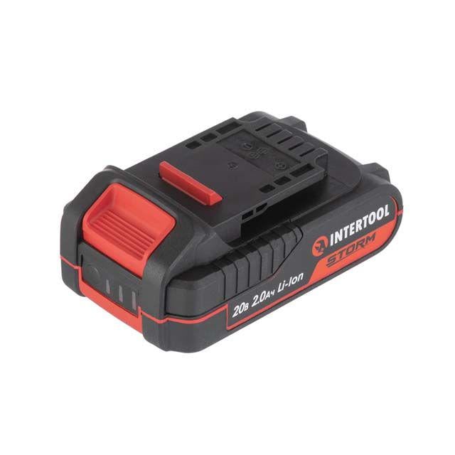 Акумулятор Intertool Li-Ion 20В 2 Ач індикатор рівня заряду (WT-0340) Акумулятор Intertool Li-Ion 20В 2 Ач індикатор рівня заряду (WT-0340)