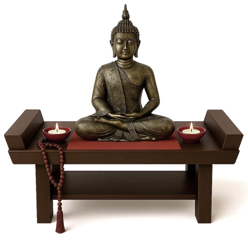 Алтарь для медитации из дерева Таджини Капучино (ЛАТ-000509)