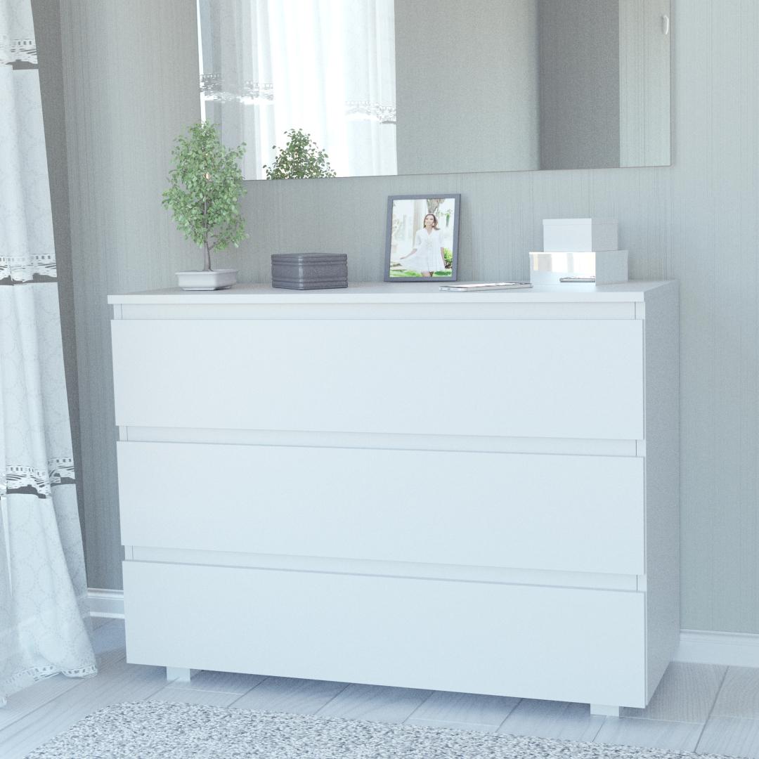 Комод Капрі К-30 100x76x40 см Білий (00045)
