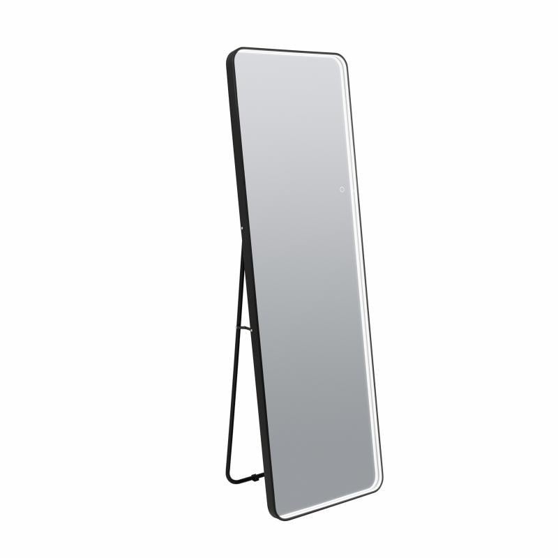 Дзеркало підлогове Qtap Gemini прямокутне з LED-підсвіткою Inside/димером 500х1600 мм Black (QTGE50160049284)