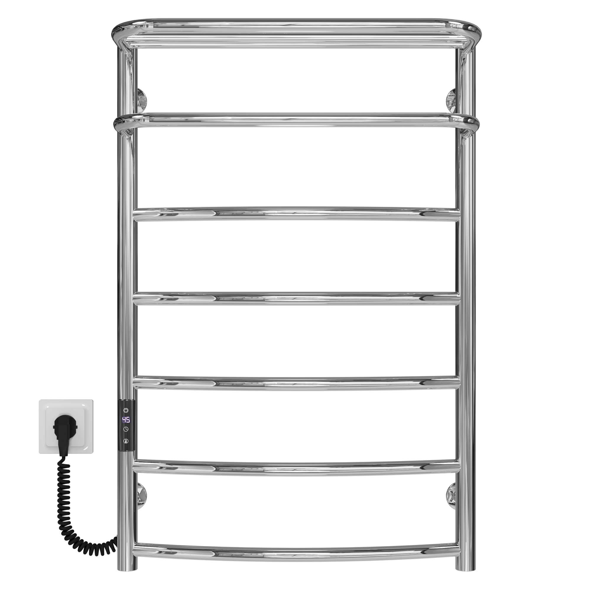 Полотенцесушитель электрический Deffi Отель П7 JD03 левое подключение нержавеющая сталь 500х800 мм Хром (C.OD.80.50.7.ECL1)