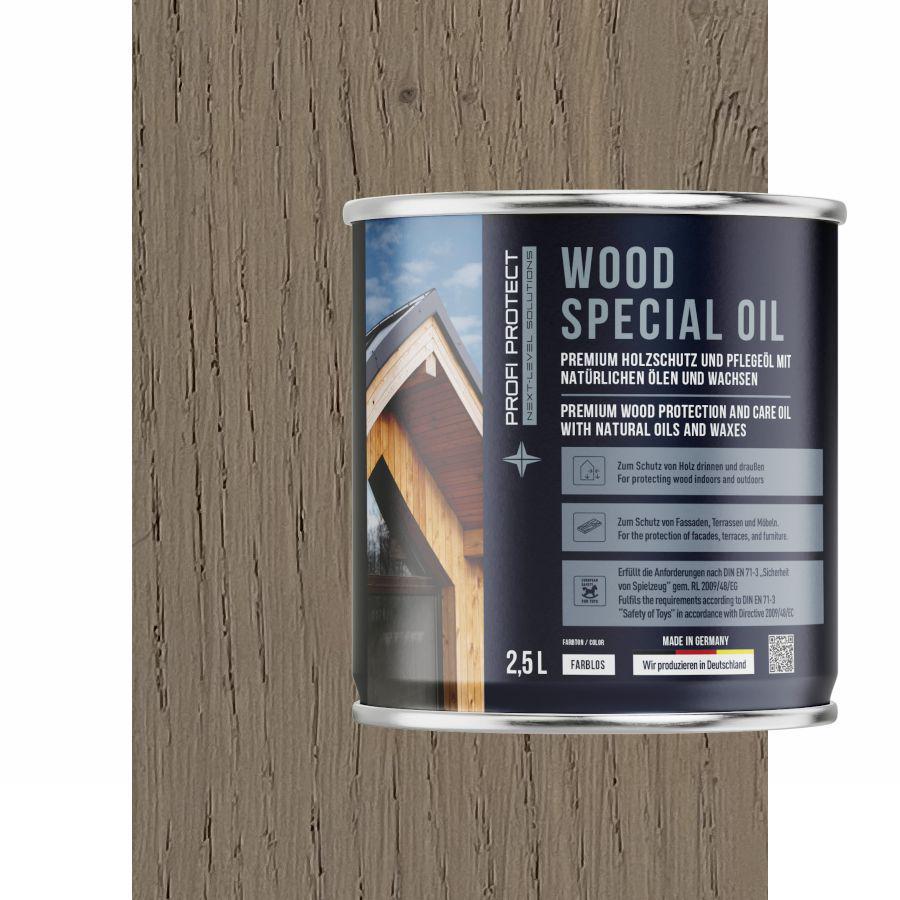 Масло для террасной доски ProfiProtect Wood Special Oil с воском 2,5 л Platin Grau eiche (24647325) - фото 1