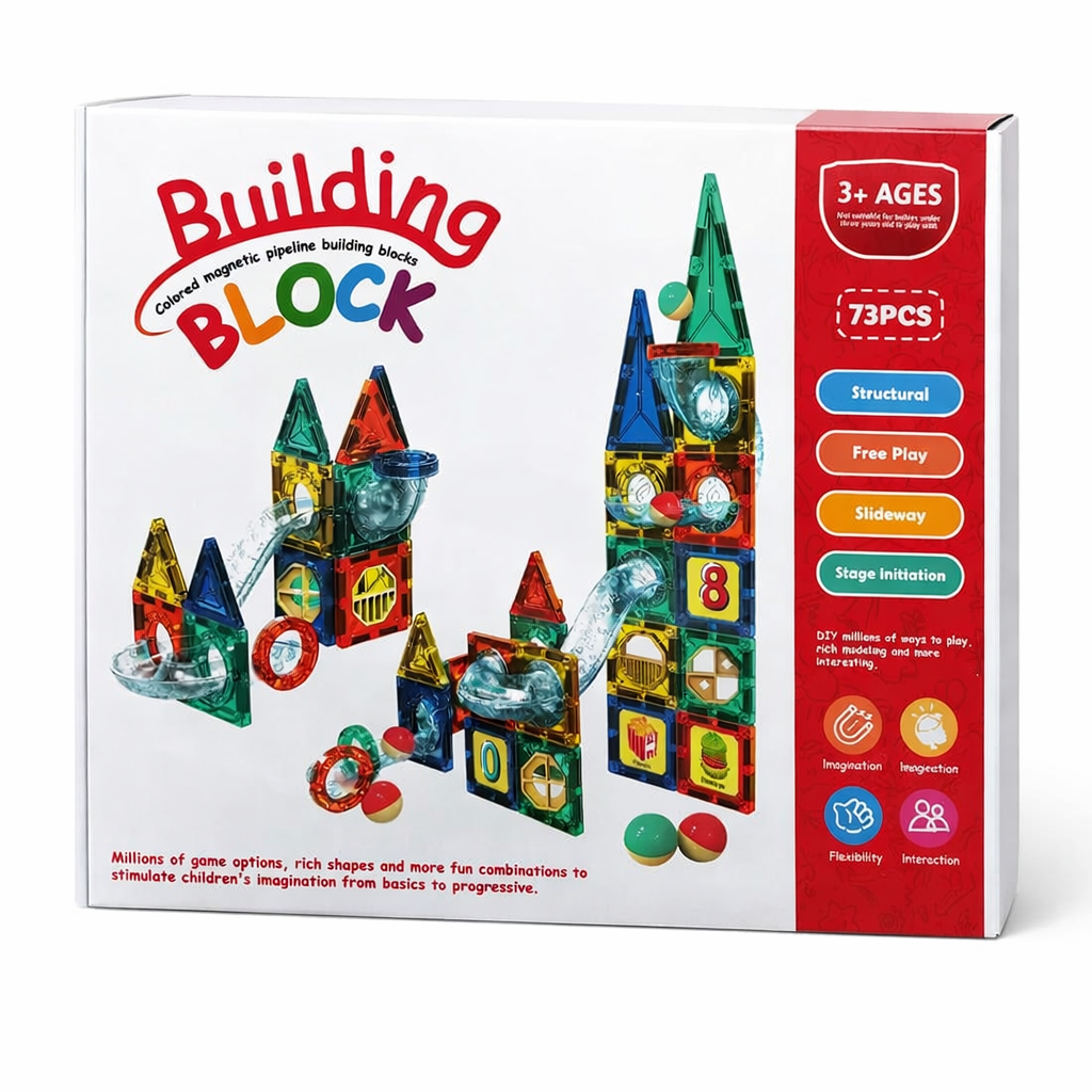Конструктор магнитный Building block YD2326F с шариками 73 дет. (2500056914)