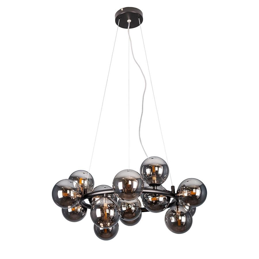 Люстра подвесная на 15 плафонов 7841019-15 BK/BK Черный - фото 1