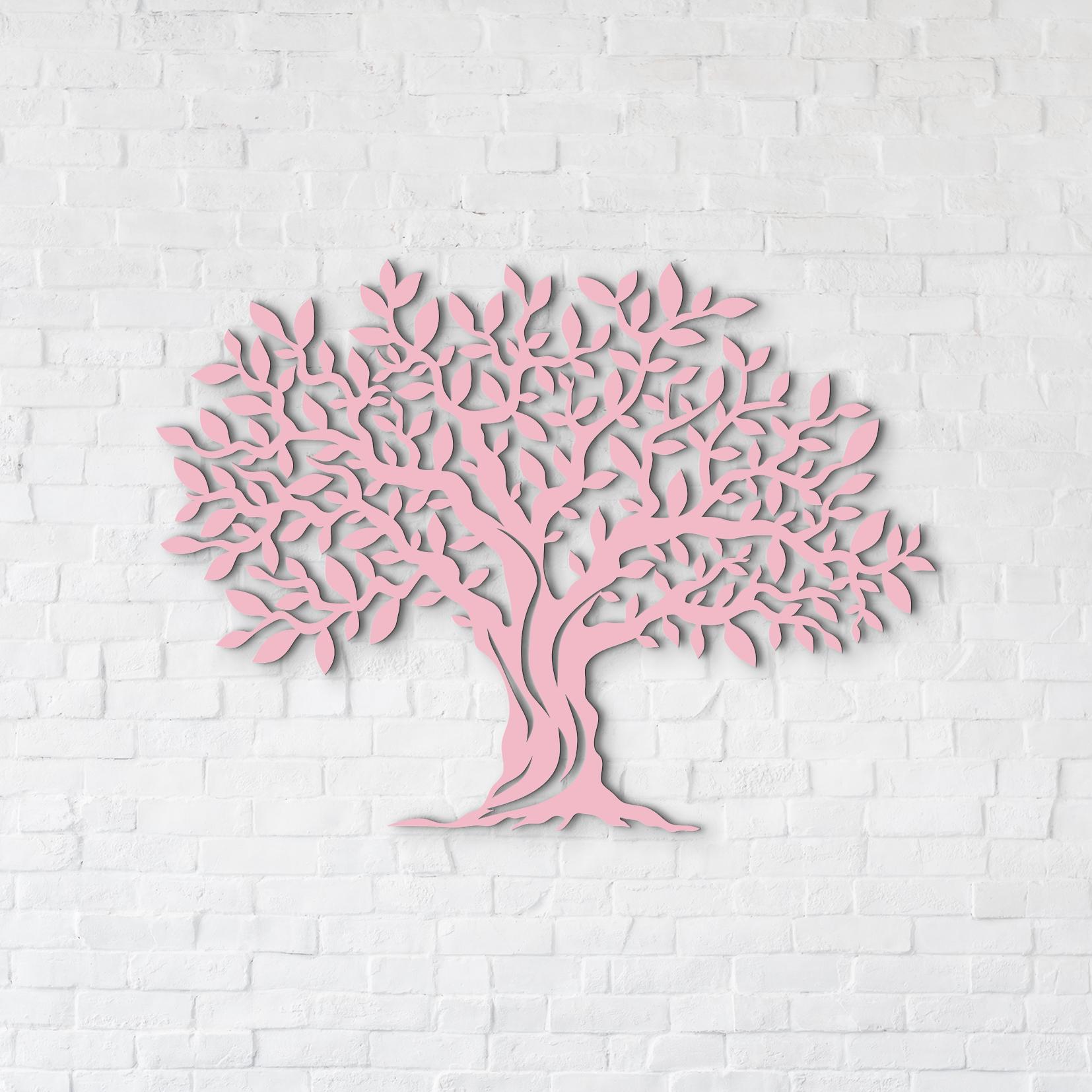 Декоративное панно из дерева Woodyard Дерево жизни 80x60 см Розовый (0022sPink32) - фото 1