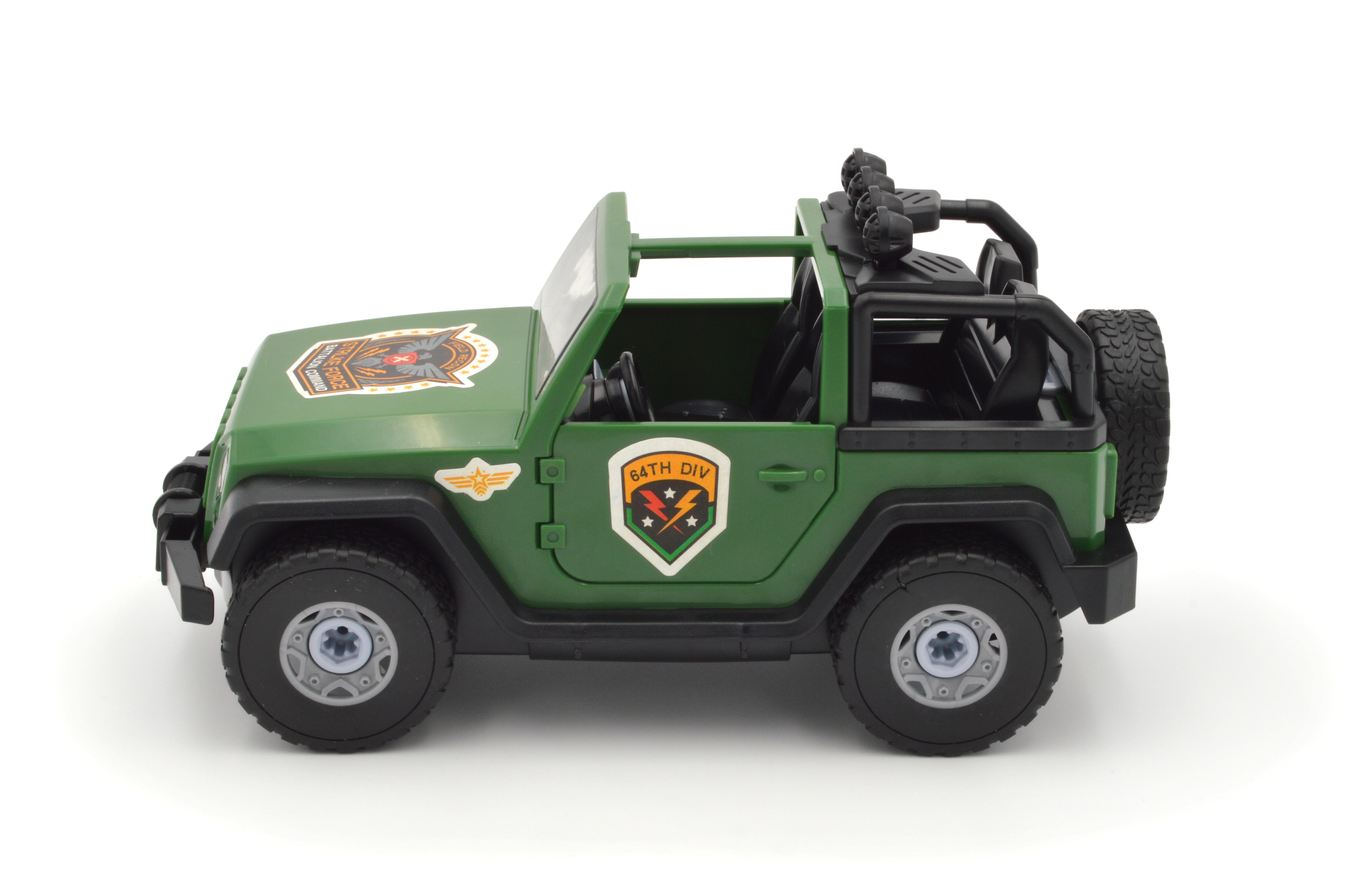 Конструктор Джип 1377 зі світловими та звуковими ефектами Зелений - фото 2