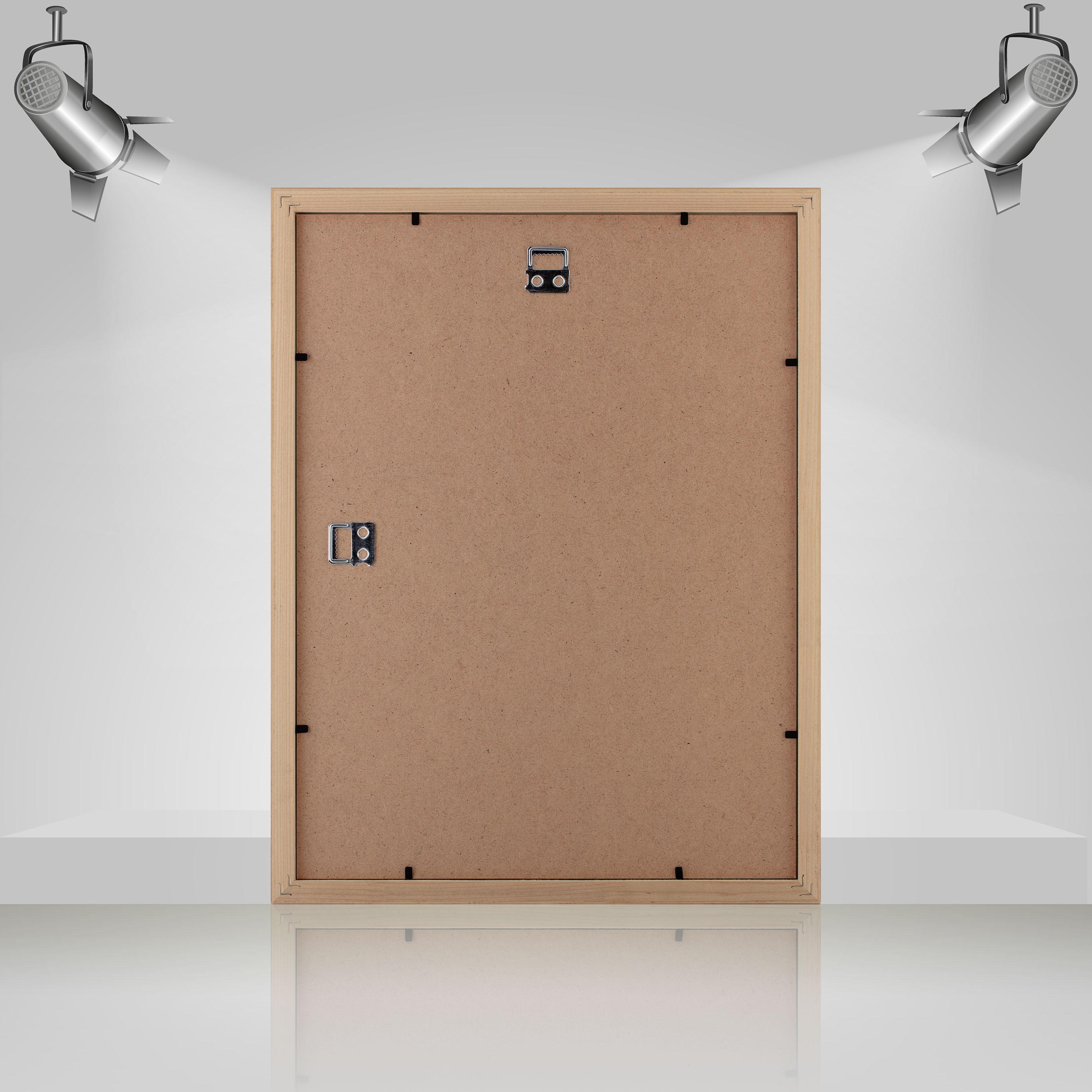 Фоторамка деревянная EmojiFrame 30х40 см под фото 20х30 см AH2220-02 пластиковое стекло 0,8 мм паспарту Фиолетовый - фото 4