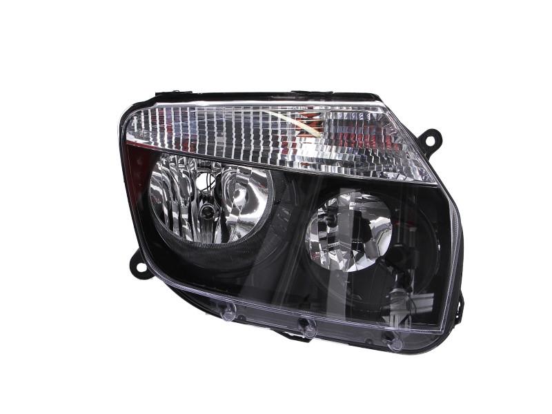 Фара передня права Dacia/Renault Duster 2010- H7/H1 чорна рамка (551-1186R-LDEM2)