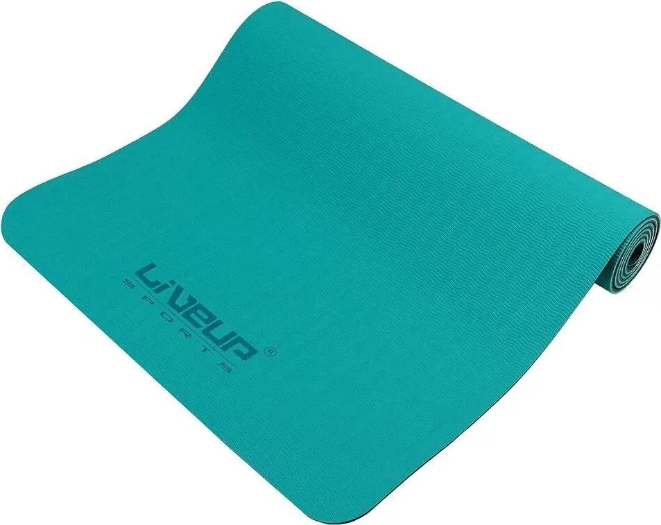 Килимок для йоги LiveUp TPE YOGA MAT Бірюзовий (LS3237-06g) - фото 2 Килимок для йоги LiveUp TPE YOGA MAT Бірюзовий (LS3237-06g) - фото 2
