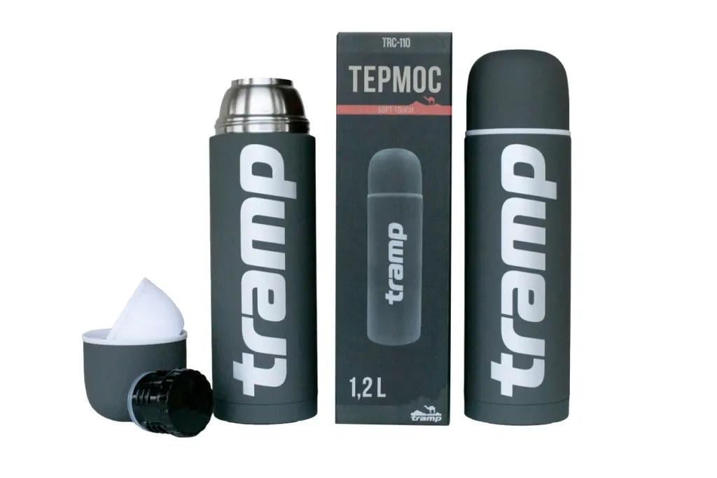 Термос Tramp Soft Touch 9х9х31 см 1,2 л Сірий (TRC-110-grey) - фото 3