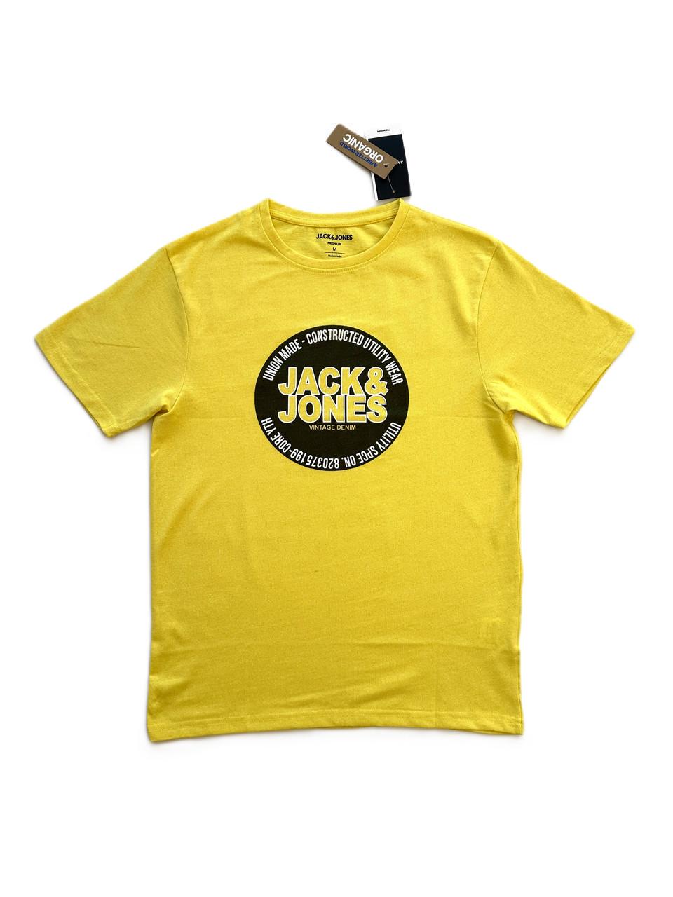 Футболка дитяча Jack & Jones 12217167-9 Vintage S Жовтий (12217167-9-S)