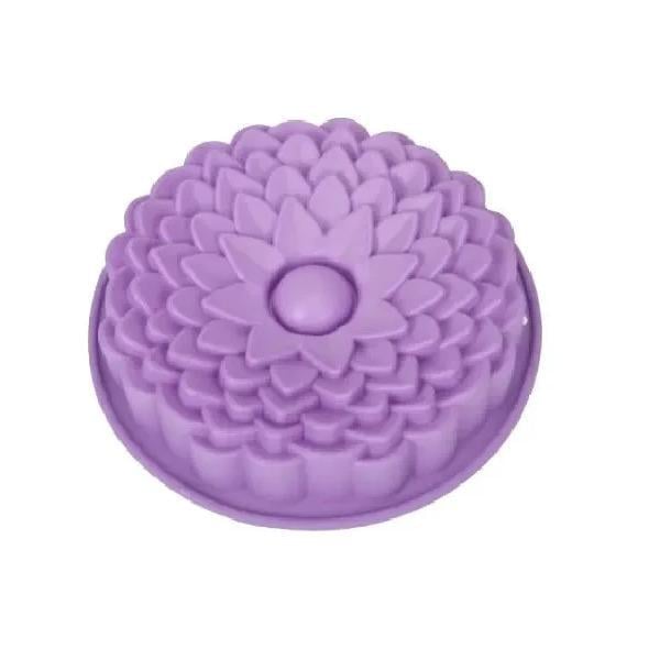 Форма силиконовая для выпечки Цветы 23 см Фиолетовый (2358954162)