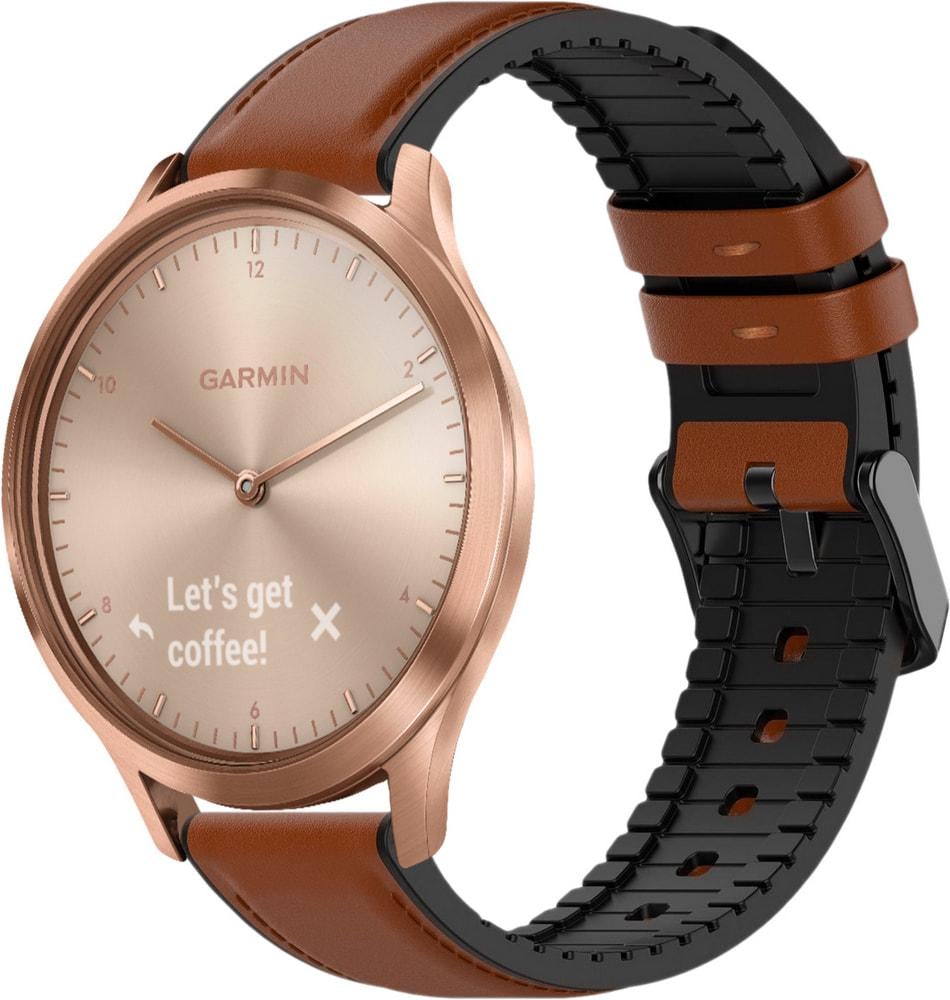 Ремінець шкіряний Tamyx для Garmin Vivomove HR Brown (31580-30)