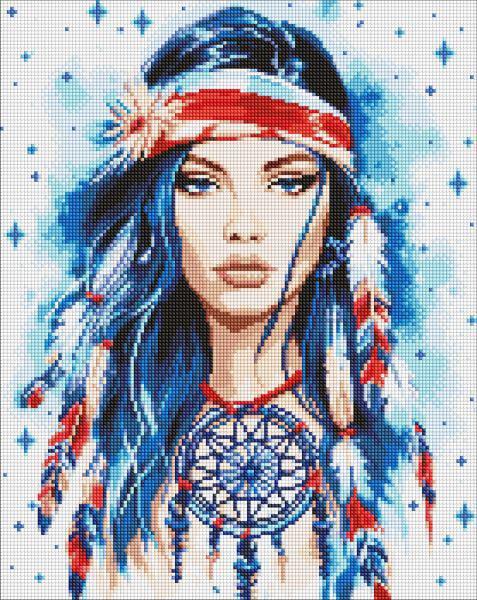 Алмазная мозаика Ideyka Амулет с голограммными стразами AB 40x50 см (Id-AMO7993)