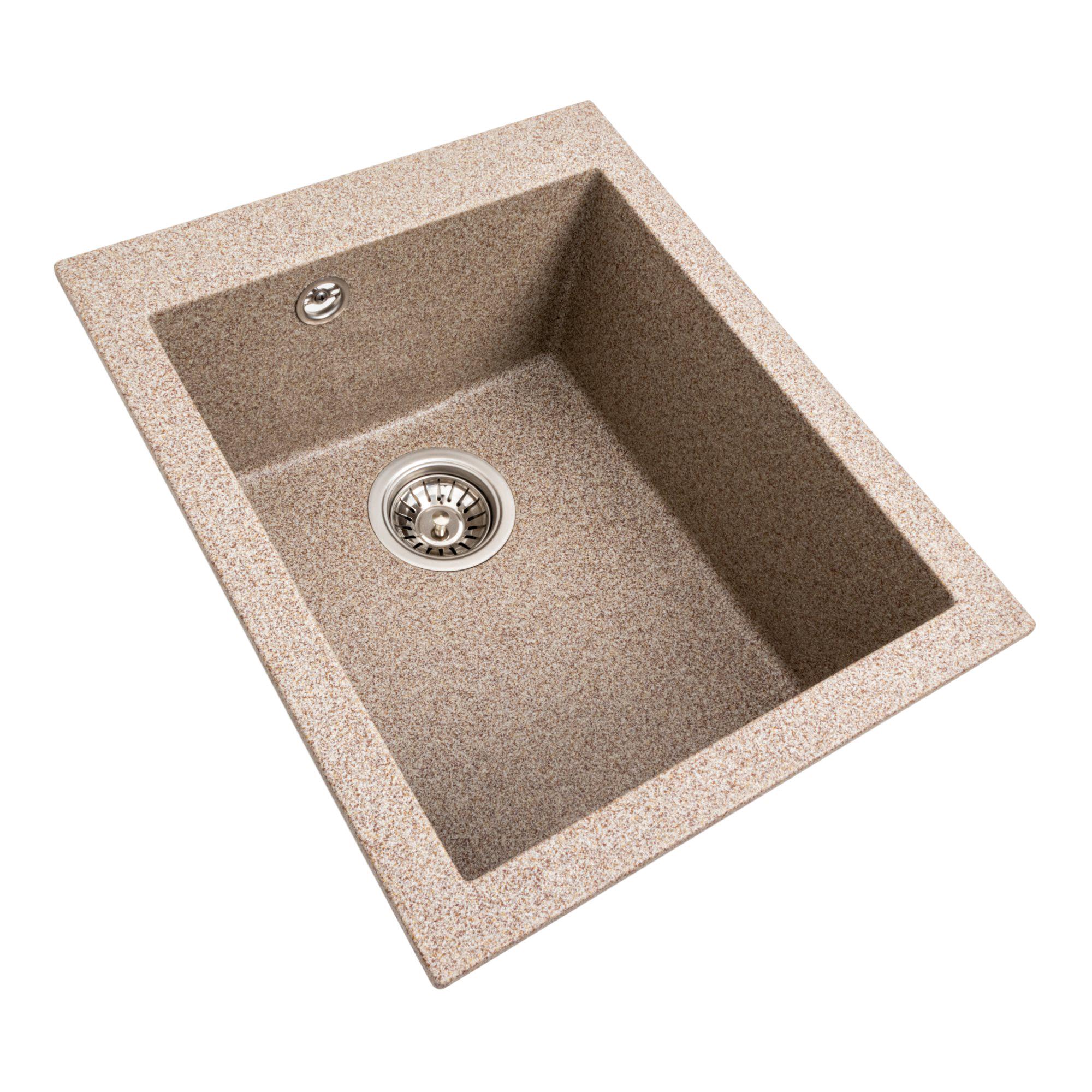 Мийка гранітна для кухні Platinum 4150 SOKIL матова Карамельний - фото 2 Мийка гранітна для кухні Platinum 4150 SOKIL матова Карамельний - фото 2