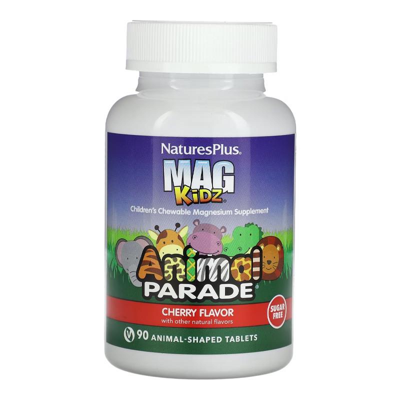 Магний для детей Natures Plus Animal Parade Mag Kidz Вишня 90 жевательных табл. (19944-01)