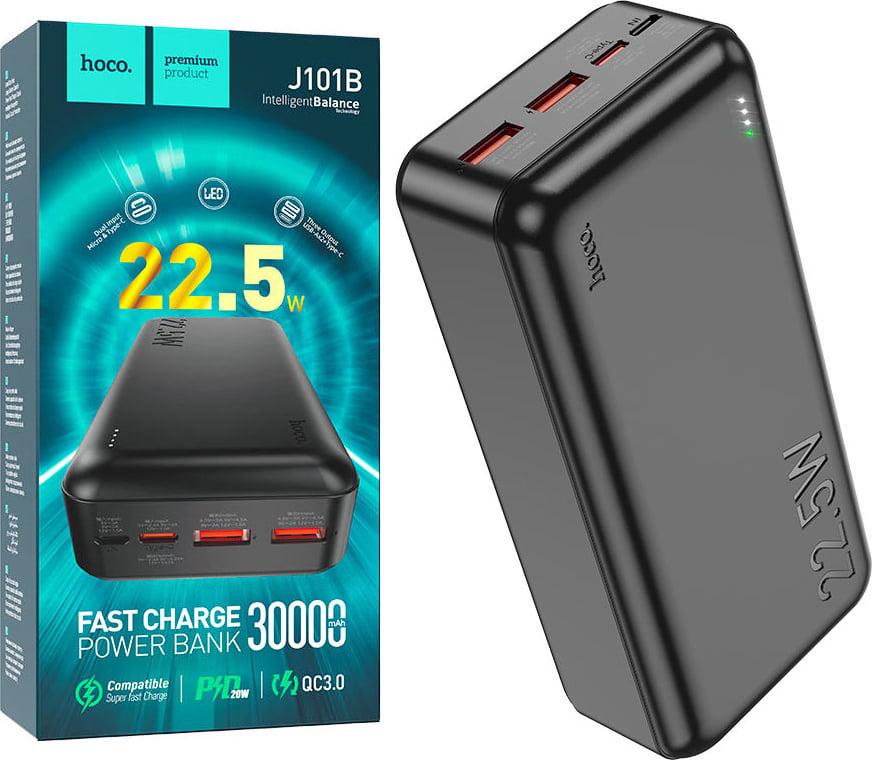 Зовнішній акумулятор Hoco J101B 22,5W QC3.0/PD20W 30000mAh Black (39281)