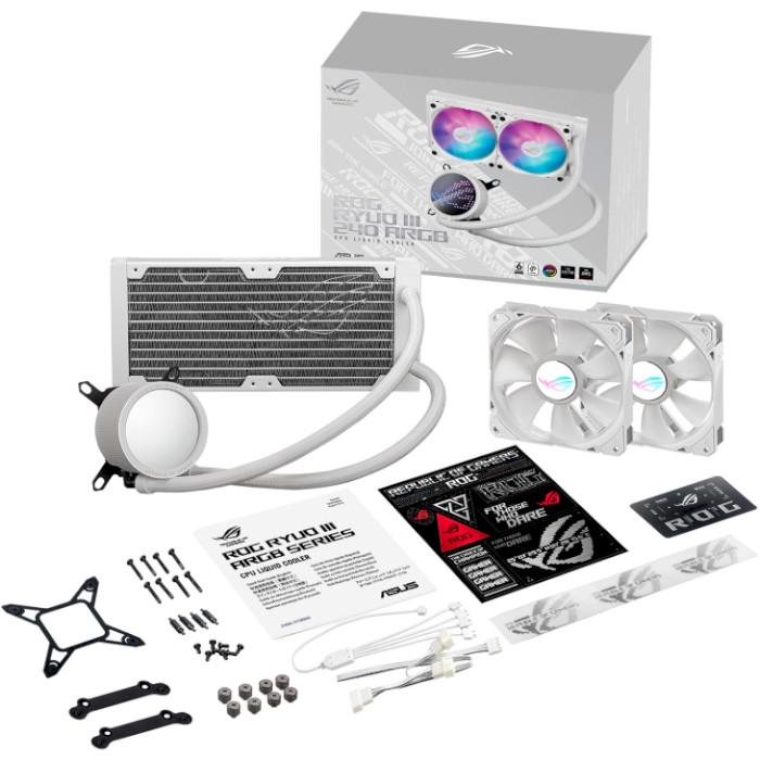 Система водяного охлаждения ASUS ROG Ryuo III 240 4-pin 2-fans 240 мм ARGB Anime Matrix White (90RC00J2-M0UAY0) - фото 6