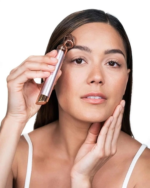 Массажер для лица роликовый из розового кварца (2625384505) - фото 7