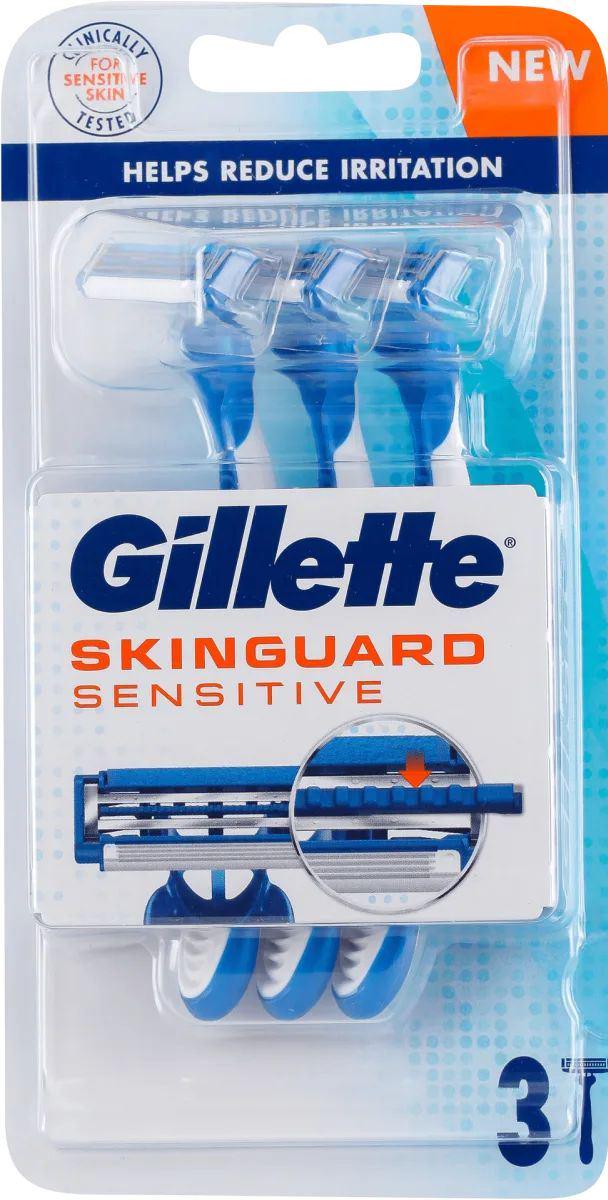 Бритви одноразові чоловічі GILLETTE Skinguard Sensitive 2 леза 3 шт. (14342) - фото 1