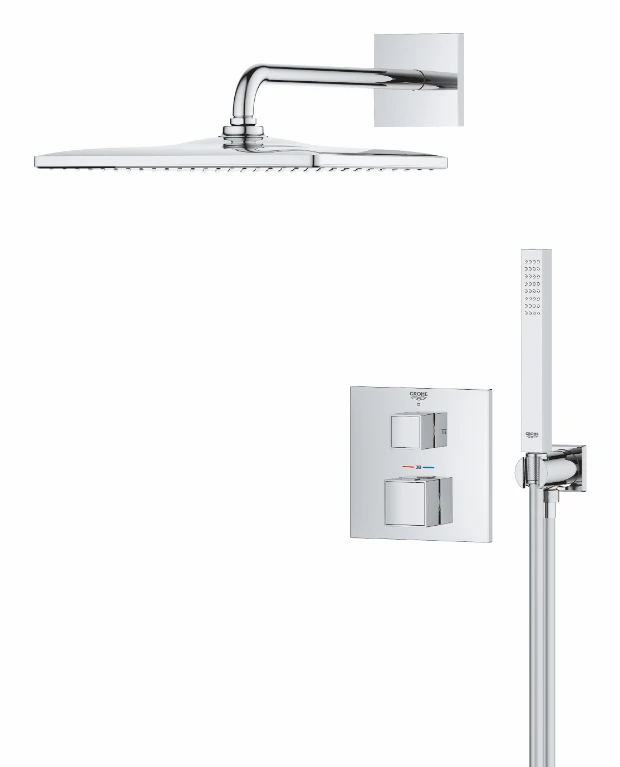 Душевая система Grohe Grohtherm Cube Rainshower Mono 310 (34868000) - фото 3 Душевая система Grohe Grohtherm Cube Rainshower Mono 310 (34868000) - фото 3