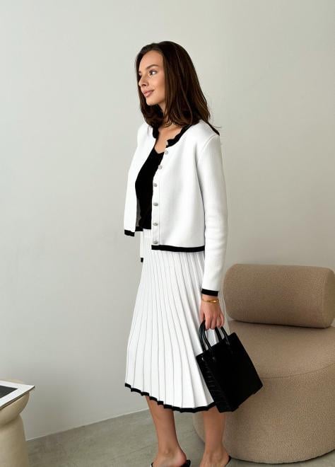 Жакет в'язаний жіночій Gabriel S Білий (38599) - фото 6 Жакет в'язаний жіночій Gabriel S Білий (38599) - фото 6